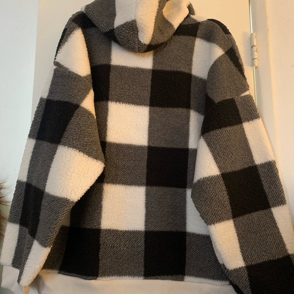 American Eagle Checkered Teddy Pullover-Nwot - image 2